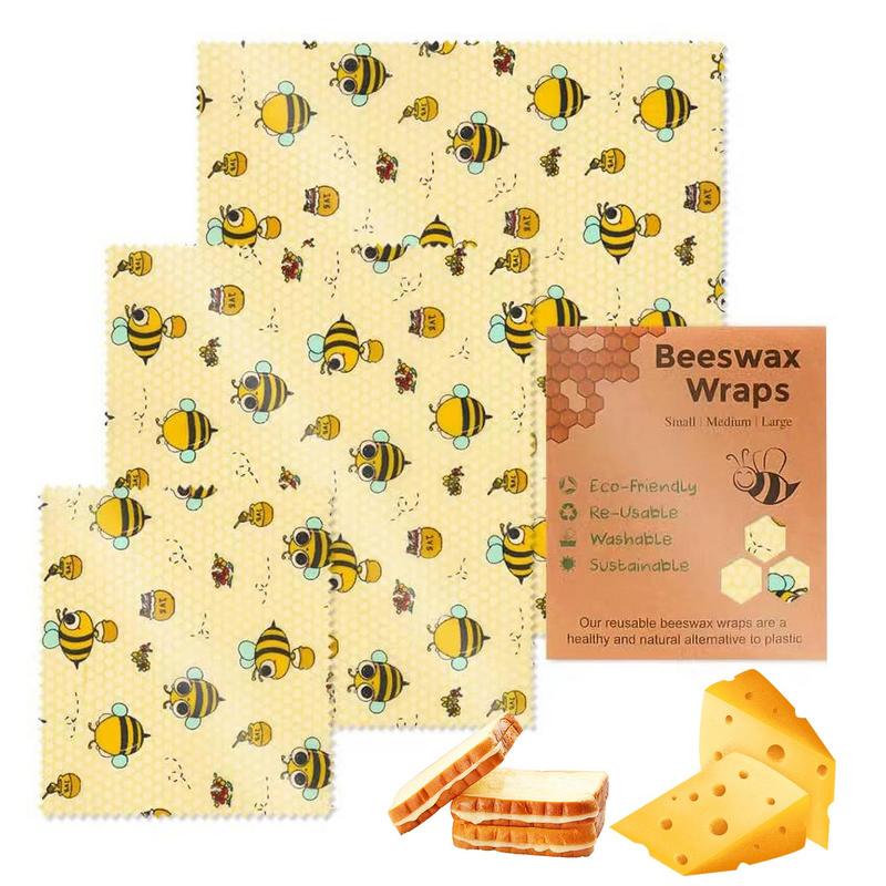 3pcs 재사용 가능한 식품 신선한 유지 천 유기 저장 - Beeswax Wrap Reusable 리뷰 및 가격